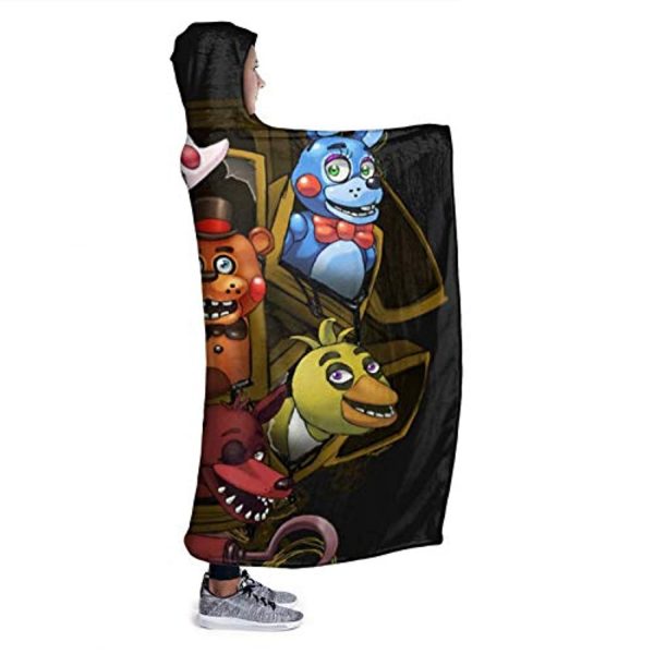 Five Nights at Freddy's Cozy Wearable Hooded Blanket All Season
