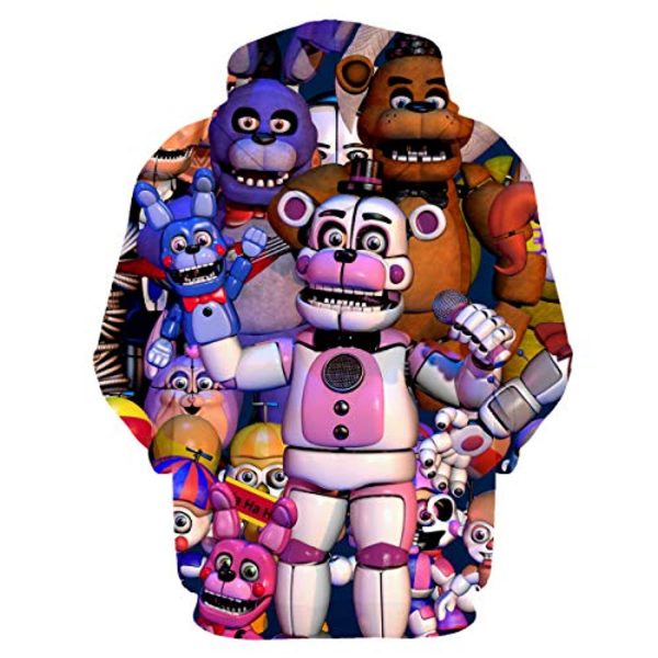 Five Nights at Freddy's Hoodies for Kids Teens - 3D Boys and Girls Pullover Hoodie