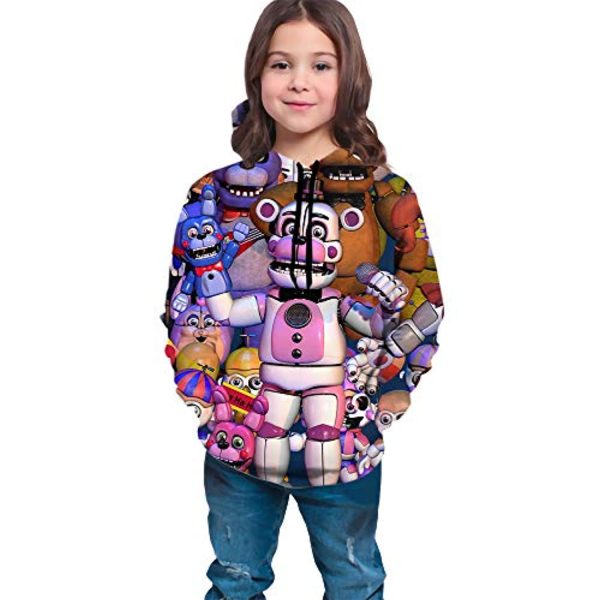 Five Nights at Freddy's Hoodies for Kids Teens - 3D Boys and Girls Pullover Hoodie