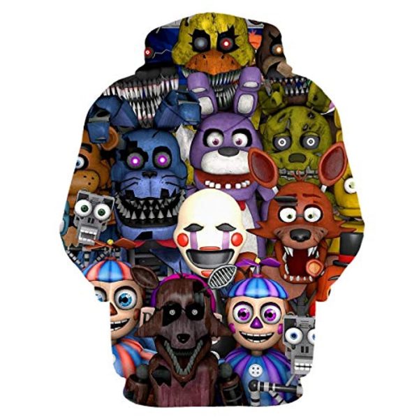 Five Nights at Freddy's Hoodies for Kids Teens - 3D Boys and Girls Pullover Hoodie
