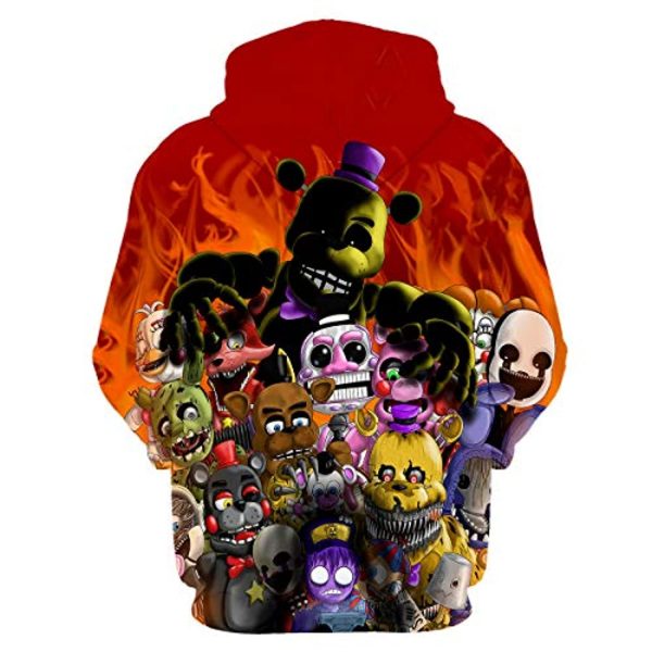 Five Nights at Freddy's Hoodies for Kids Teens - 3D Boys and Girls Pullover Hoodie