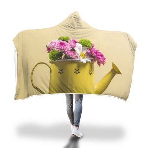 Flowers Hooded Blanket - Yellow Watering Blanket