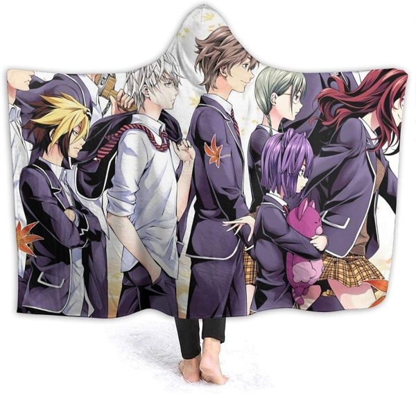 Food Wars Shokugeki No Soma Blanket - Warm Throw Fleece Flannel Hooded Blanket