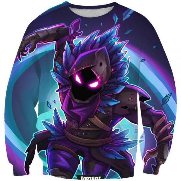 Fortnite Battle Royale Hoodies - Pullover Purple Raven Hoodie