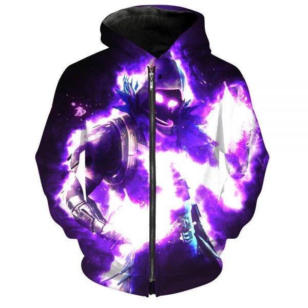 Fortnite Epic Raven Hoodies - Pullover Black Hoodie
