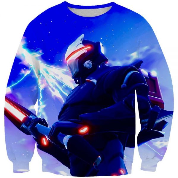 Fortnite Full Armor Omega Hoodies - Pullover Blue Hoodie