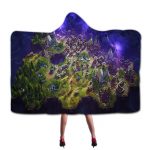 Fortnite Hooded Blankets - Fortnite Game MAP Fleece Hooded Blanket