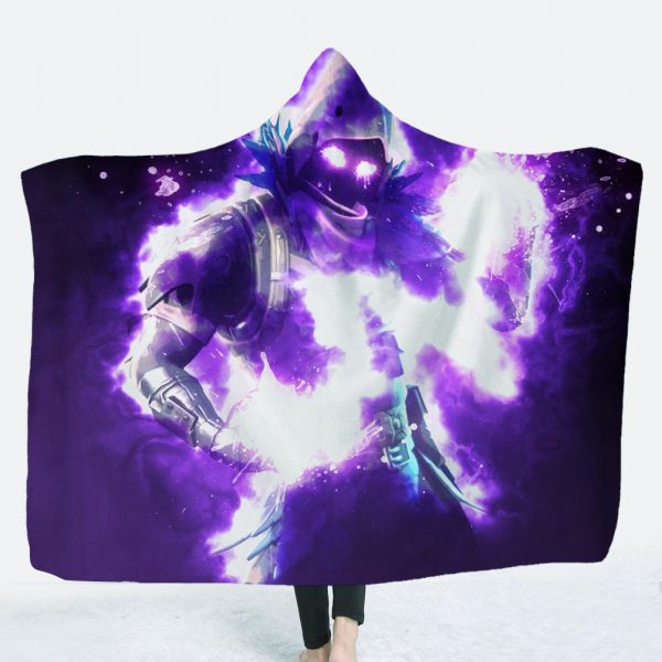 Fortnite Hooded Blankets - Fortnite Lightning RAVEN Fleece Hooded Blanket
