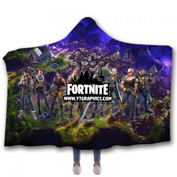 Fortnite Hooded Blankets - Fortnite New Season Characters Fleece Hooded Blanket