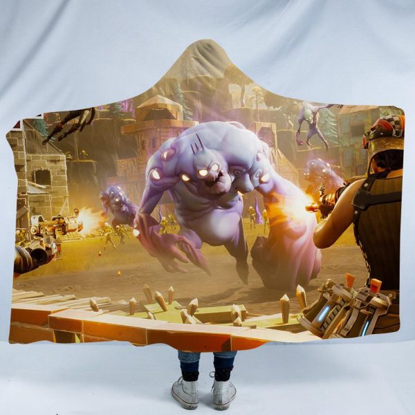 Fortnite Hooded Blankets - Fortnite PVE Mode Zombie Fleece Hooded Blanket