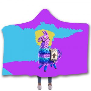 Fortnite Hooded Blankets - Fortnite Rainbow Horse Fleece Hooded Blanket