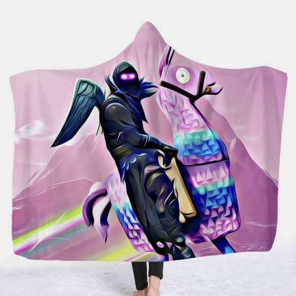 Fortnite Hooded Blankets - Fortnite Raven Fleece Hooded Blanket