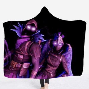 Fortnite Hooded Blankets - Fortnite Super Hero Raven Fleece Hooded Blanket
