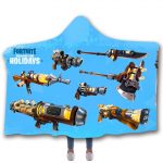 Fortnite Hooded Blankets - Fortnite Super Weapon Blue Fleece Hooded Blanket