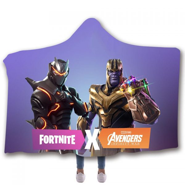 Fortnite Hooded Blankets - Fortnite Thanos Fleece Hooded Blanket