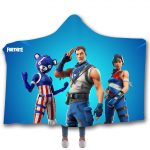 Fortnite Hooded Blankets - Fortnite Warlord Blue Fleece Hooded Blanket