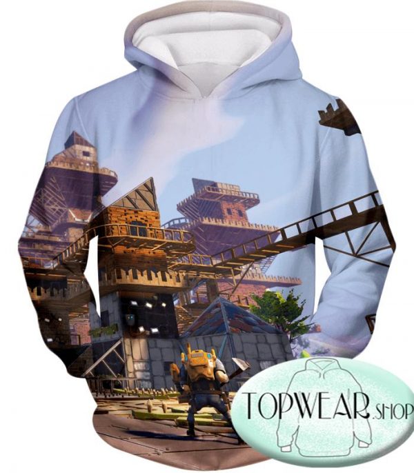 Fortnite Hoodies - Builder Gameplay Battle Royale 3D Zip Up Hoodie