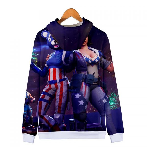 Fortnite Hoodies - Fireworks Team Leader 3D Zip Up Hoodie