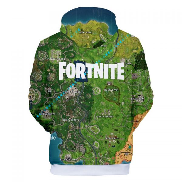 Fortnite Hoodies - Fortnite Battle Map 3D Hoodie