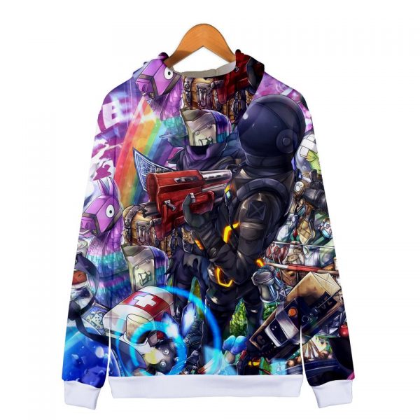 Fortnite Hoodies - Fortnite Characters and Weapons 3D Zip Up Hoodie