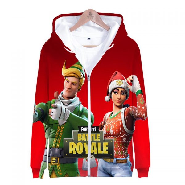 Fortnite Hoodies - Fortnite Game Christmas Series Christmas Dress Up 3D Hoodie
