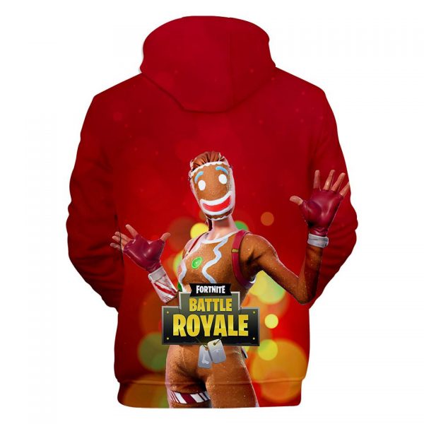 Fortnite Hoodies - Fortnite Game Christmas Series Super Cute Red 3D Hoodie