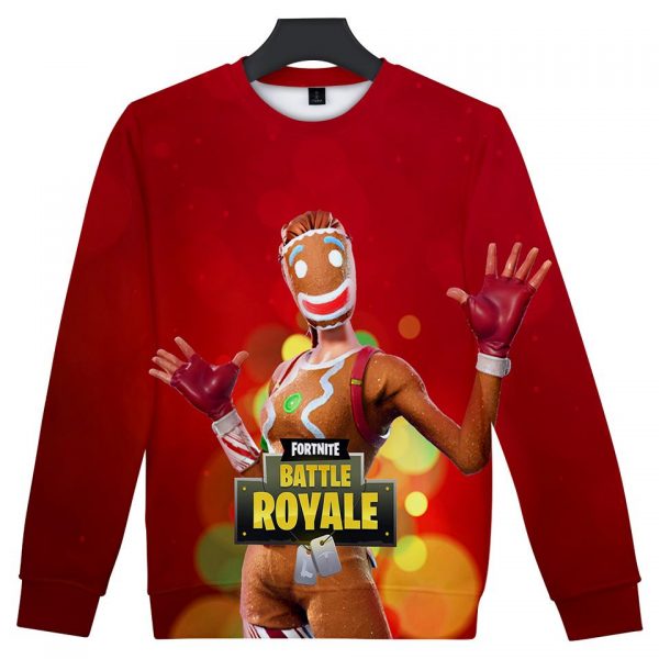 Fortnite Hoodies - Fortnite Game Christmas Series Super Cute Red 3D Hoodie