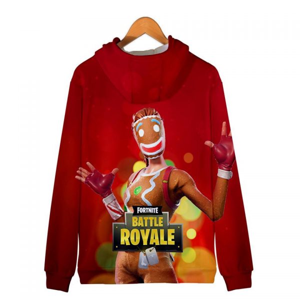 Fortnite Hoodies - Fortnite Game Christmas Series Super Cute Red 3D Hoodie