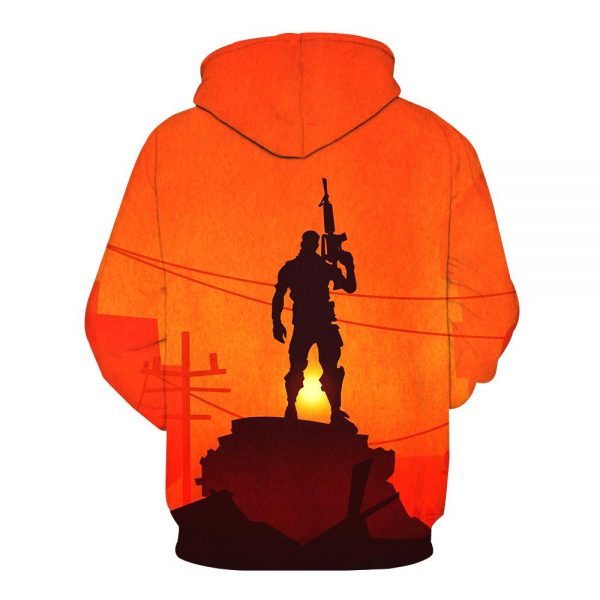 Fortnite Hoodies - Fortnite Hero Soldier Character 3D Hoodie