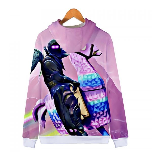 Fortnite Hoodies - Fortnite Raven and Alpaca 3D Zip Up Hoodie
