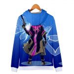 Fortnite Hoodies - Fortnite Top Level Sky Fox 3D Zip Up Hoodie