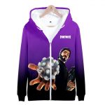 Fortnite Hoodies - John Wick Impulse Grenade 3D Zip Up Hoodie