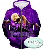 Fortnite Hoodies - Monsters Purple 3D Zip Up Hoodie