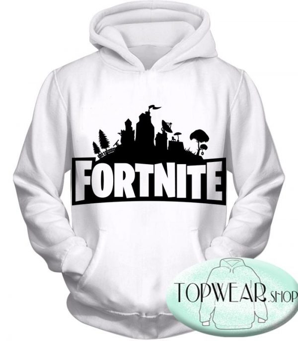 Fortnite Hoodies - New Season White 3D Hoodie