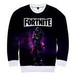 Fortnite Hoodies - Raven Starry Purple 3D Zip Up Hoodie