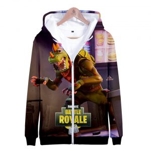 Fortnite Hoodies - Rex and Jungle Scout 3D Zip Up Hoodie