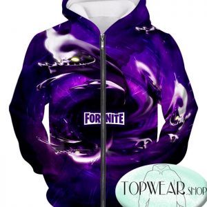 Fortnite Hoodies - Save the World Purple 3D Zip Up Hoodie
