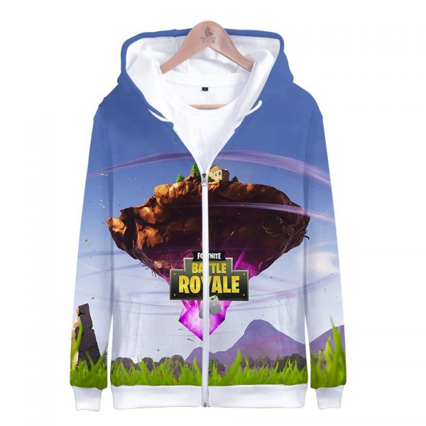 Fortnite Hoodies - Season 6 New Map 3D Zip Up Hoodie