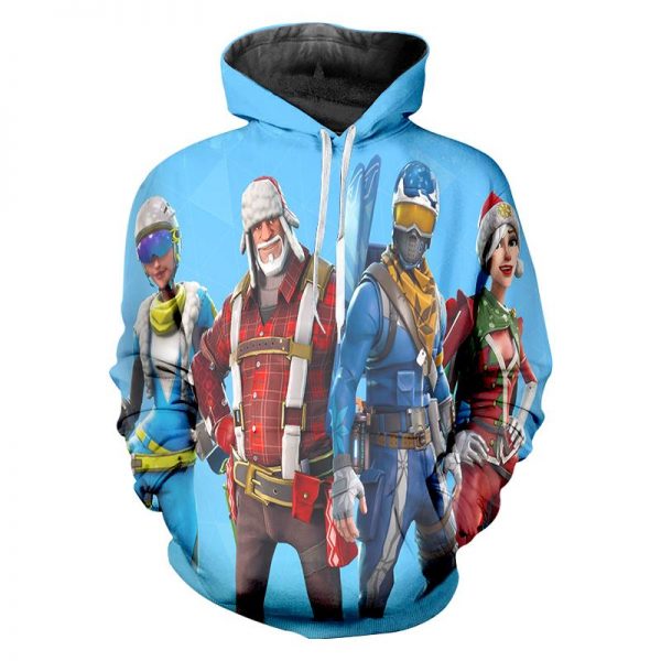 Fortnite Hoodies - Survive the Holidays 3D Hoodie