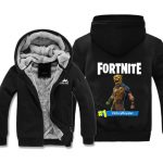 Fortnite Jackets - Solid Color Fortnite Game Battle Hound Jonesy Victory Royale Icon Fleece Jacket