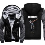 Fortnite Jackets - Solid Color Fortnite Game Character Dance Icon Fleece Jacket
