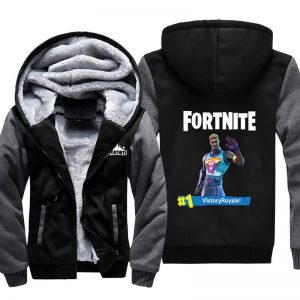 Fortnite Jackets - Solid Color Fortnite Game Character Icon Fleece Jacket