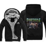 Fortnite Jackets - Solid Color Fortnite Game Hero Collection Icon Fleece Jacket