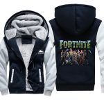 Fortnite Jackets - Solid Color Fortnite Game Hero Collection Icon Fleece Jacket