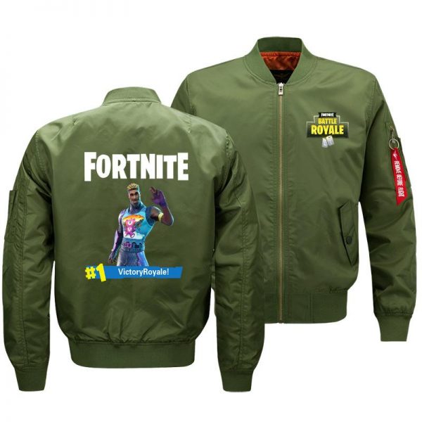 Fortnite Jackets - Solid Color Fortnite Game Hero Soldier Icon Flight Suit Fleece Jacket