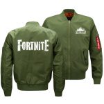 Fortnite Jackets - Solid Color Fortnite Game Icon Aviator Jacket Fleece Jacket