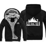 Fortnite Jackets - Solid Color Fortnite Game Icon Fleece Jacket
