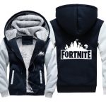 Fortnite Jackets - Solid Color Fortnite Game Icon Fleece Jacket