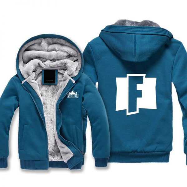 Fortnite Jackets - Solid Color Fortnite Game Icon Series Fleece Jacket