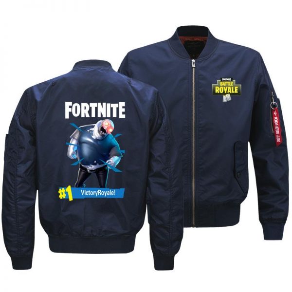 Fortnite Jackets - Solid Color Fortnite Game Monster Icon Flight Suit Fleece Jacket